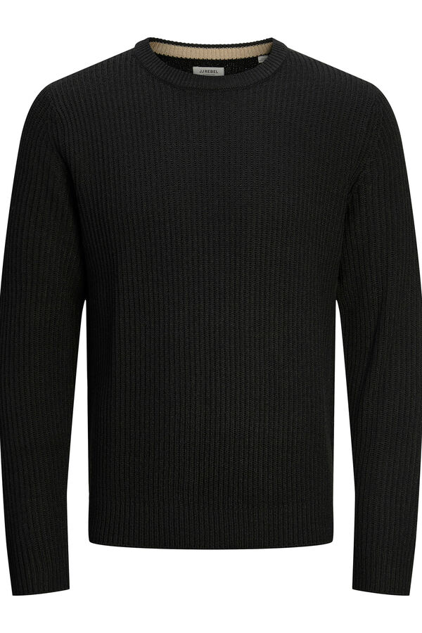 JJ REBEL Jersey b&aacute;sico liso negro