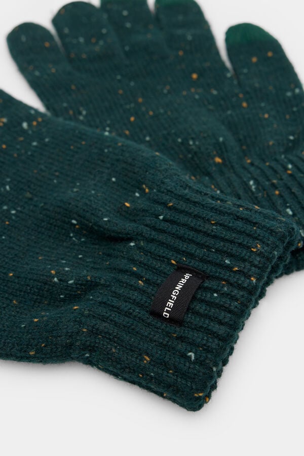 Springfield Luvas de malha Neps verde