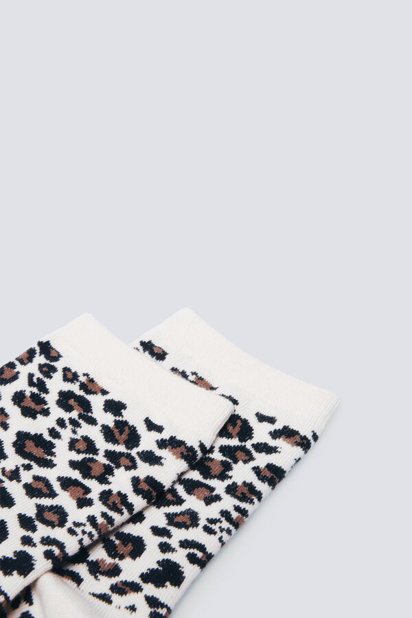 Springfield Meia curta com estampado animal cru