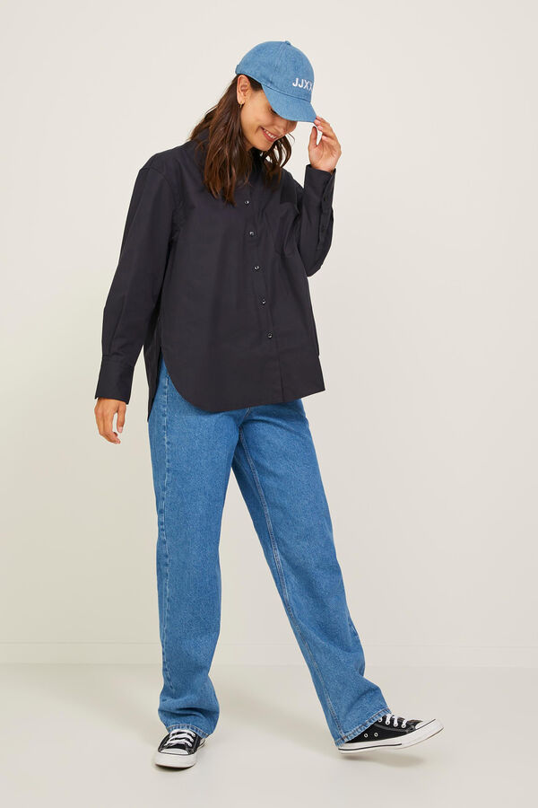 Jack & Jones Camisa popel&iacute;n negro