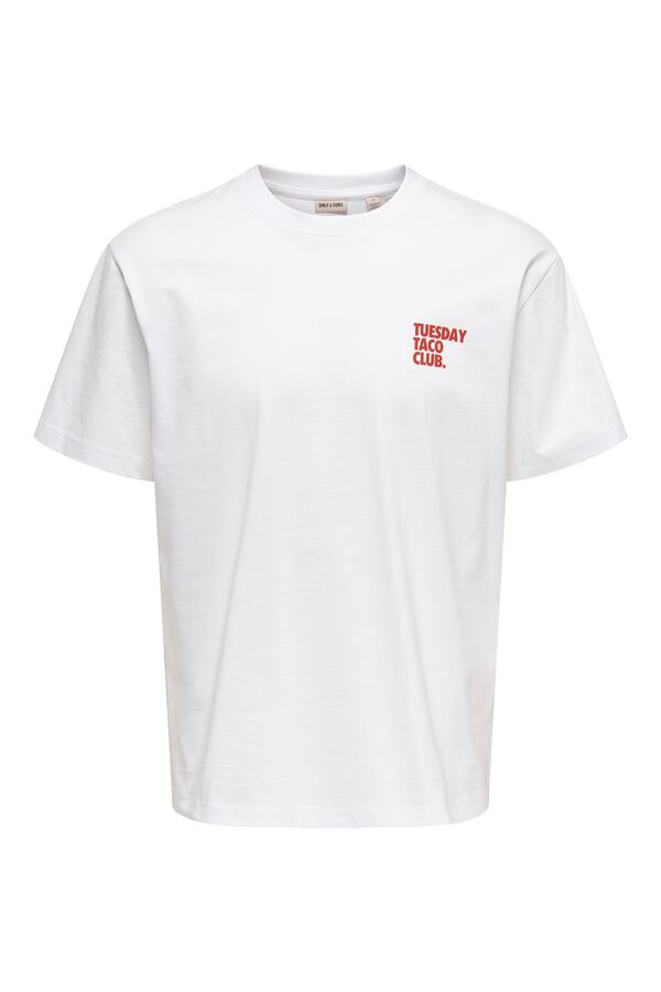 Only & Sons Short sleeve T-shirt branco