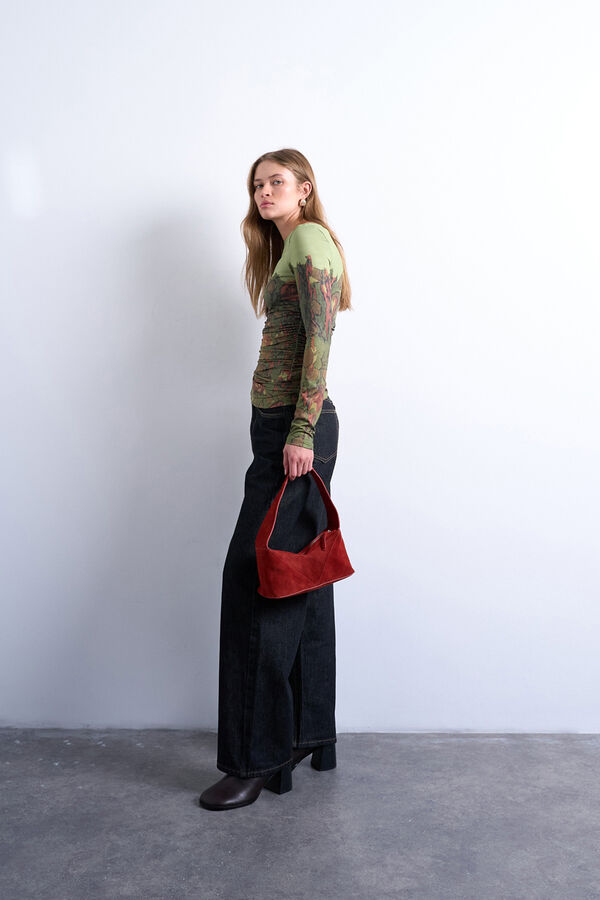 Topshop Top estruturado sem mangas verde