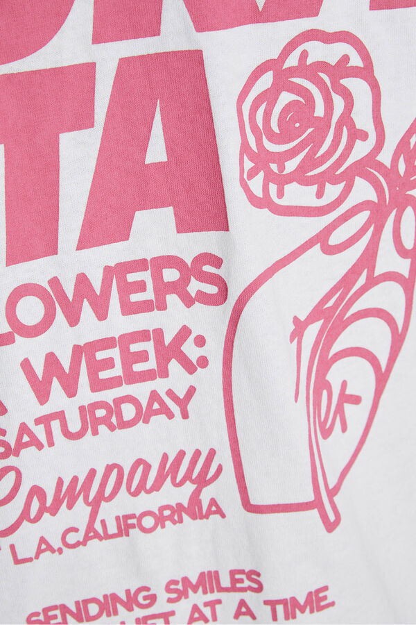 Jack & Jones Camiseta oversize con estampa blanco