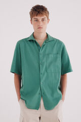 Springfield Camisa de manga curta Tencel verde