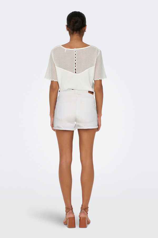 Only Shorts denim de regular fit branco