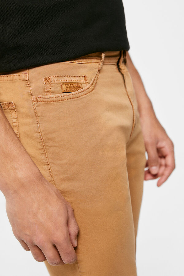 Springfield Pantalón 5 bolsillos ligero color slim lavado tostado