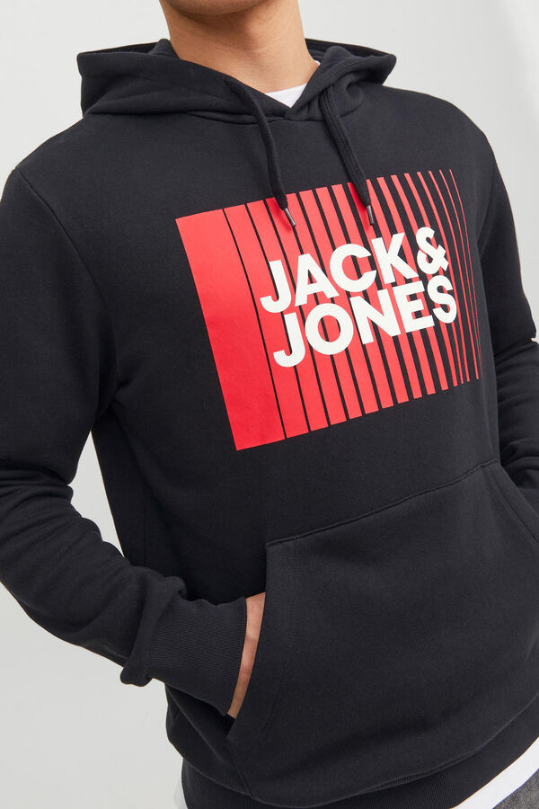 Jack & Jones Colete comprido acolchoado preto