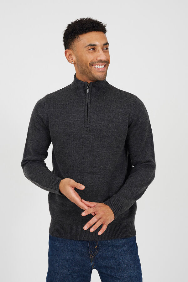 Brave Soul Jersey de cuello alto gris