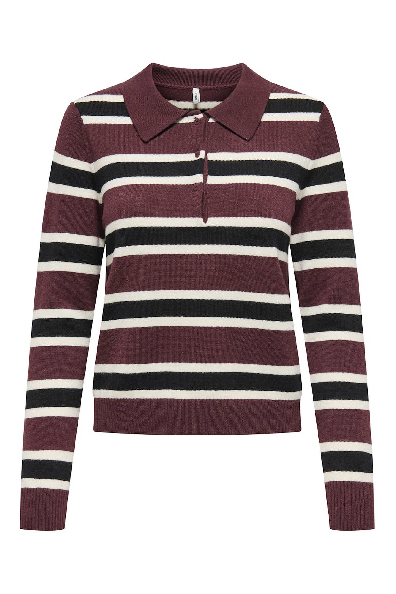 Only Polo de malha &agrave;s riscas