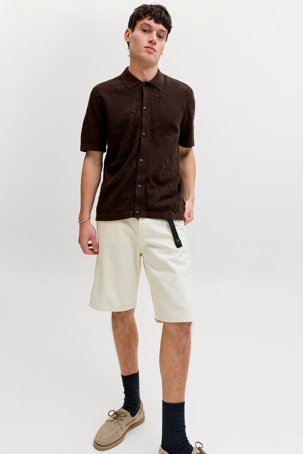 Jack & Jones Bermuda baggy fit denim blanco