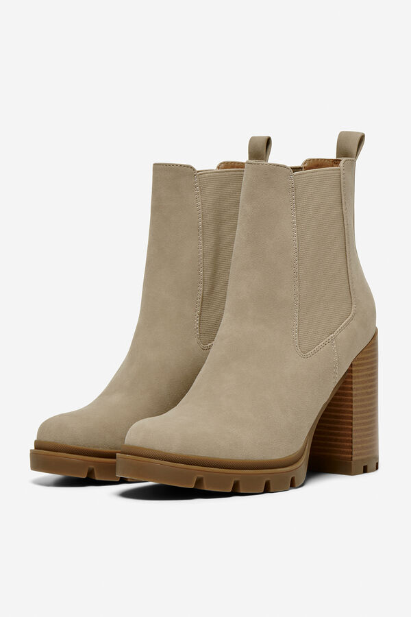 Only Botins de salto alto Chelsea cinzento