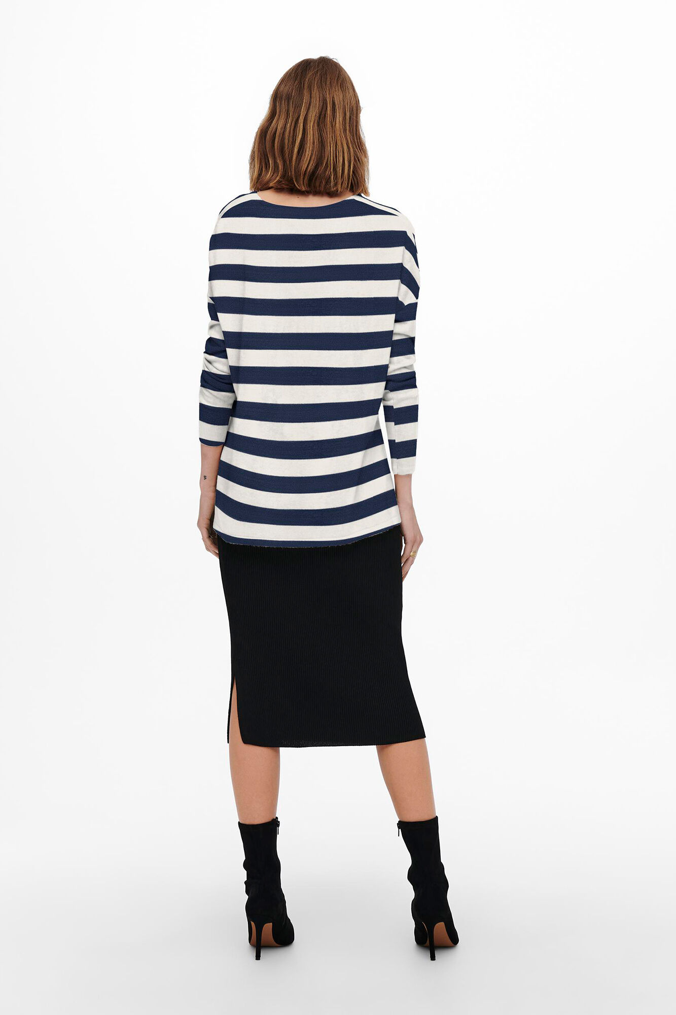 Only Jersey de manga larga y cuello pico