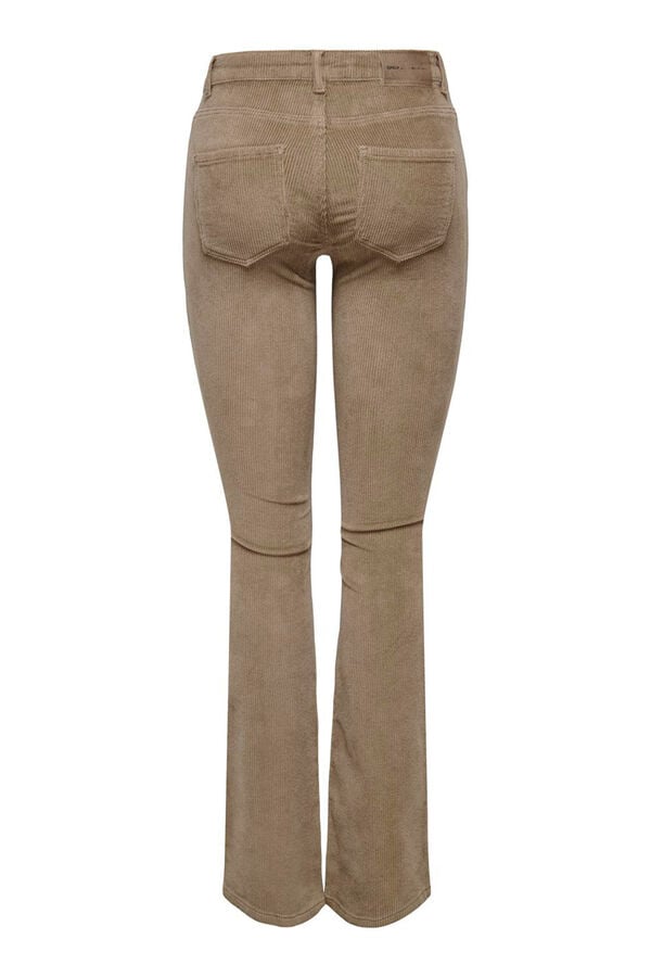 Only Pantal&oacute;n de pana flared nude