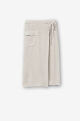 Tiffosi Saia Midi Cruzado Linho cru