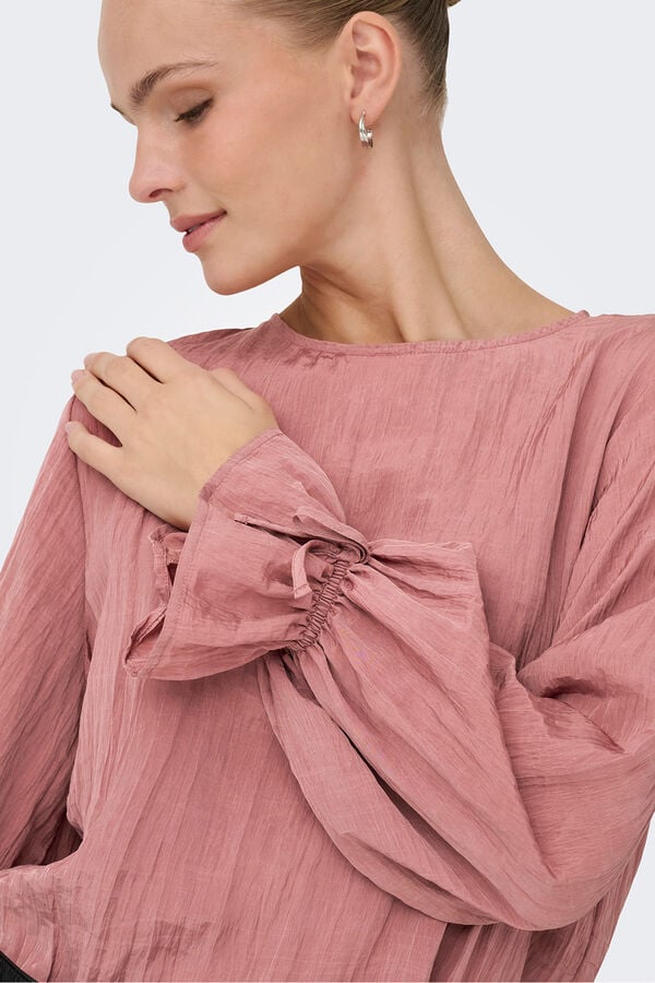 JDY Blusa manga larga fluida rosa