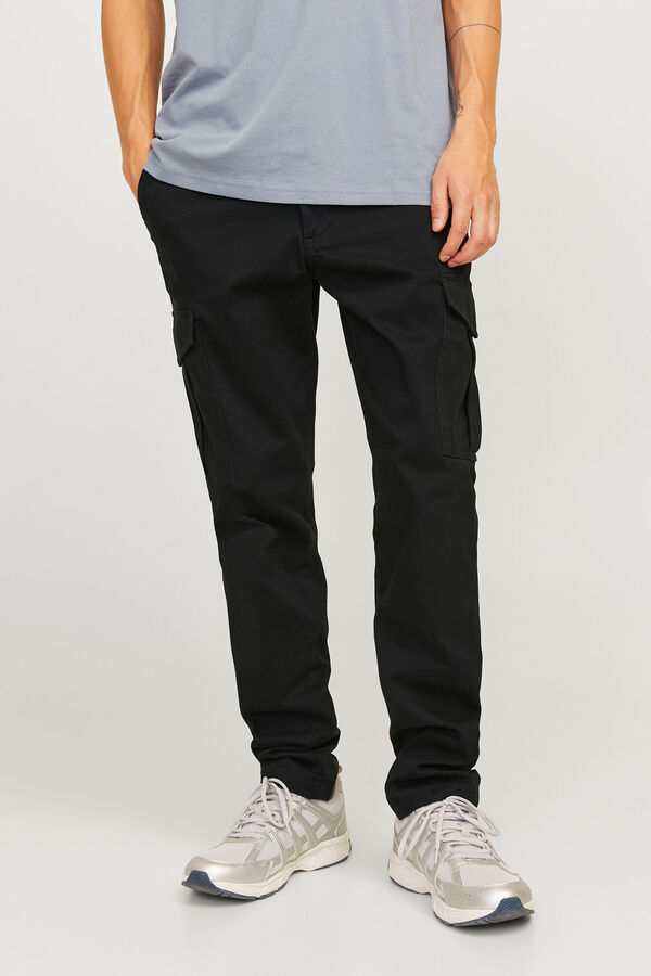 Jack & Jones Pantal&oacute;n cargo slim fit negro