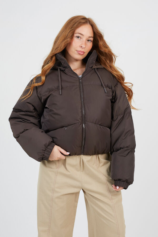 Brave Soul Chaqueta acolchada oversized marr&oacute;n