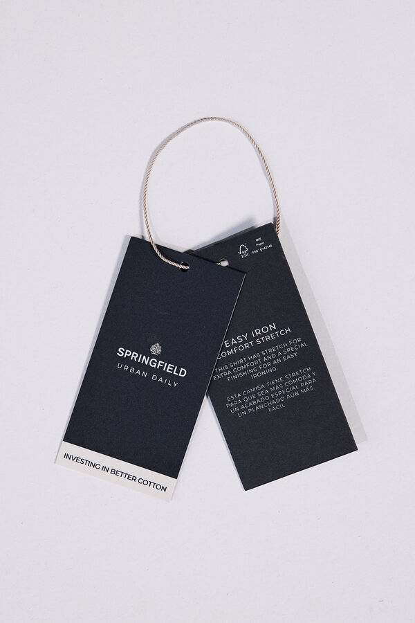 Springfield Camisa de algod&atilde;o escovado verde