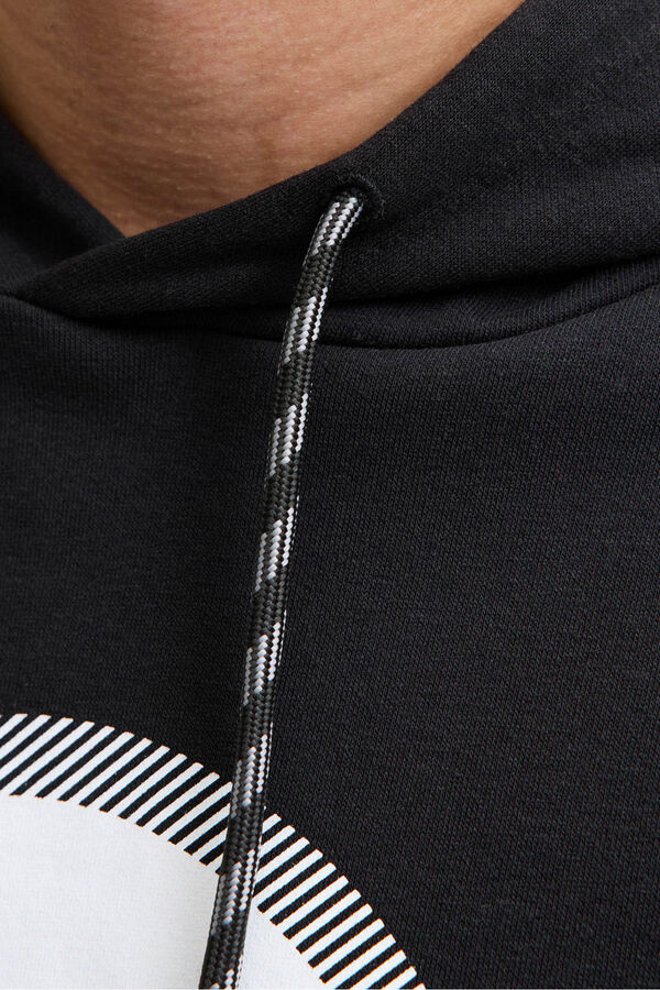 Jack & Jones Sudadera logo con capucha negro