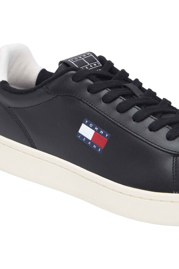 Tommy Jeans T&ecirc;nis Tommy Jeans com bandeira lateral preto