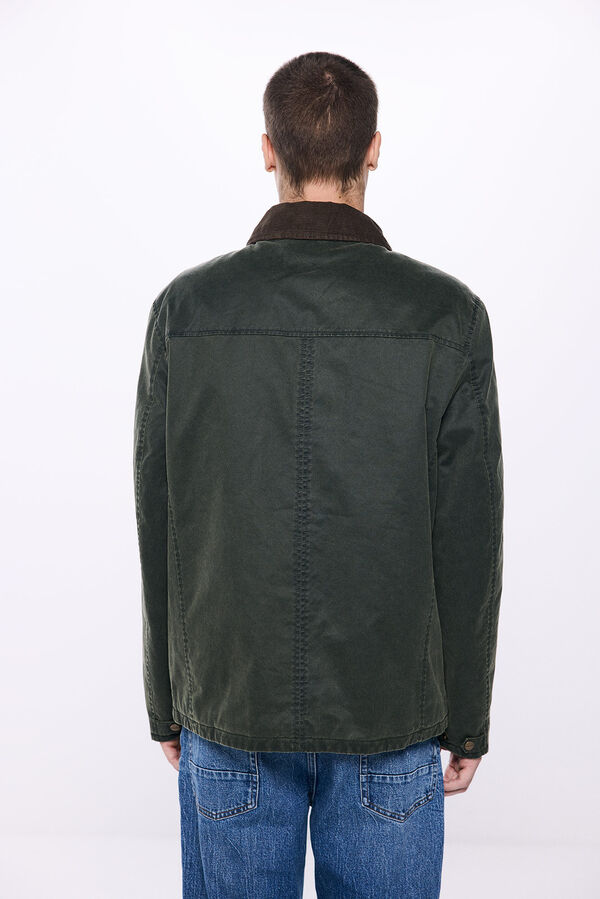 Springfield Parka curta de gola veludo estampado