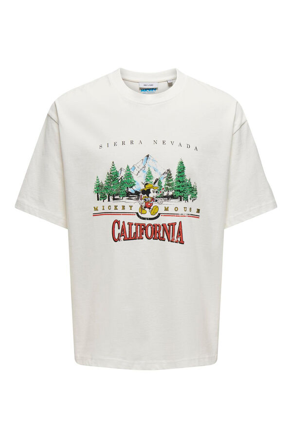 Only & Sons T-shirt com desenho frontal branco