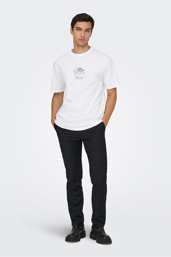 Only & Sons T-shirt manga curta branco