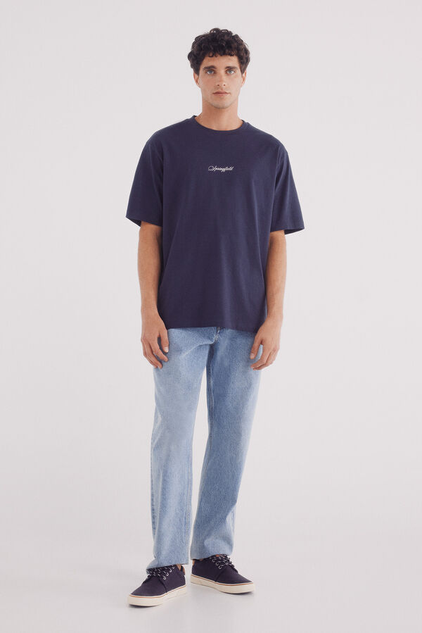 Springfield Camiseta Springfield Life is Good azul