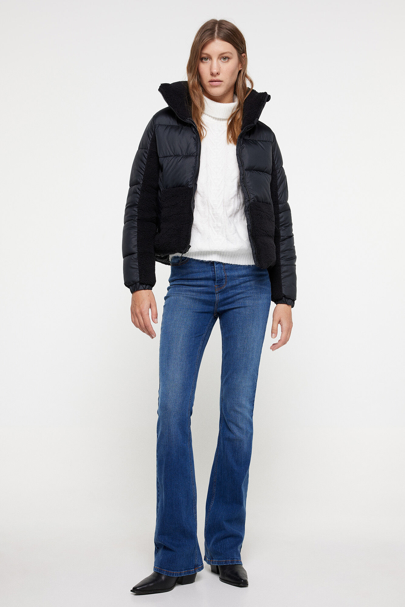 Columbia Casaco acolchoado h&iacute;brido de forro polar sherpa da Columbia Leadbetter Point&trade; para mulher