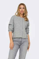 JDY Cardig&atilde; de manga comprida  cinzento