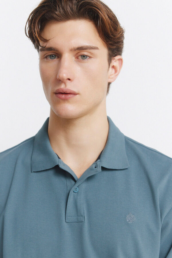 Springfield Polo Springfield b&aacute;sico manga comprida regular fit azul