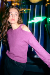 Springfield Jersey asim&eacute;trico lurex morado/lila