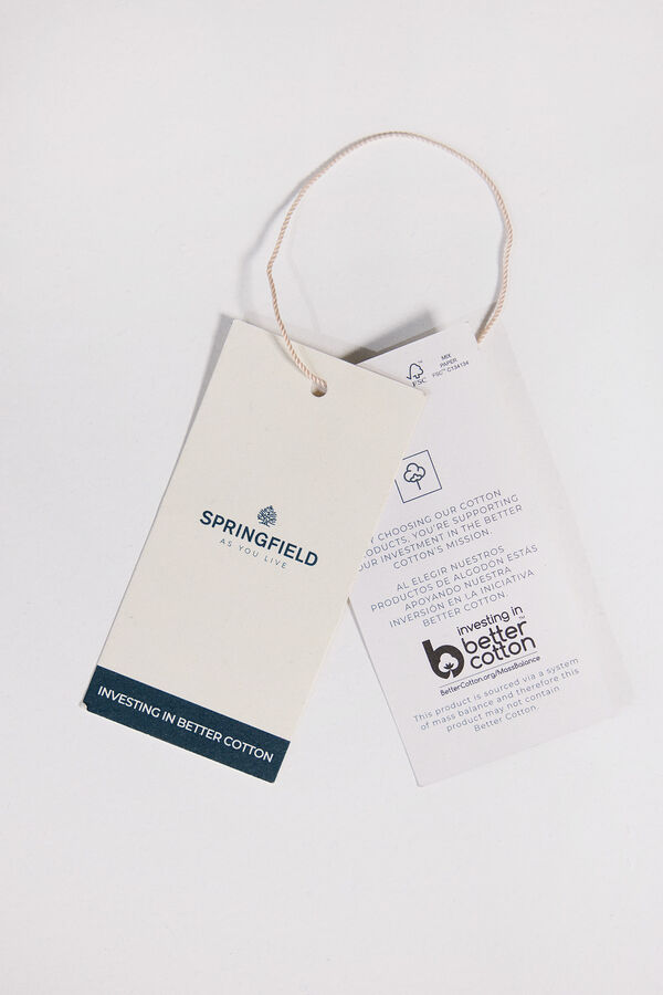 Springfield Jersey cuello polo botones negro