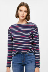 Springfield Camiseta Rayas Botones Hombro azul