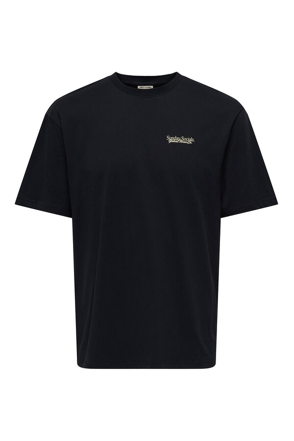 Only & Sons T-shirt manga curta preto