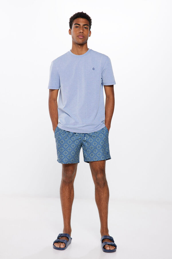 Springfield Ba&ntilde;ador estampado mosaico azul