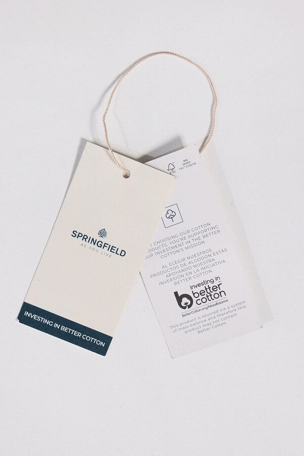 Springfield Camiseta cuello doble azul