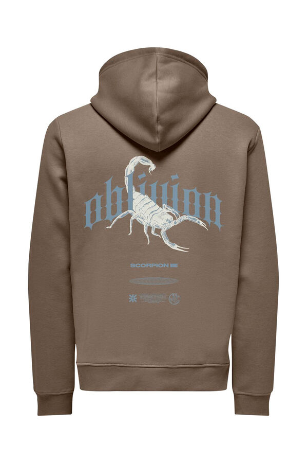 Only & Sons Sweatshirt com estampa nas costas cru