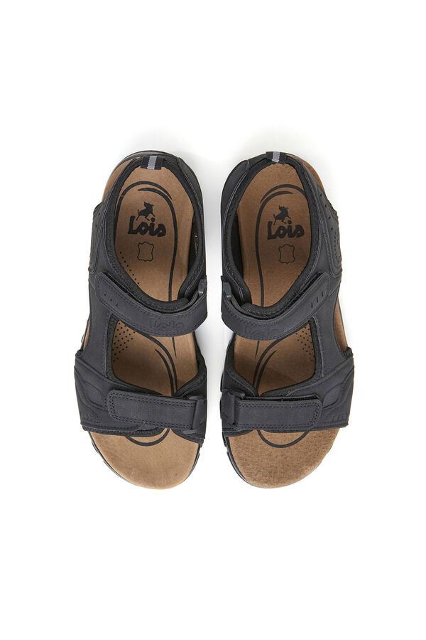 Lois Sand&aacute;lia casual dois fechos preto