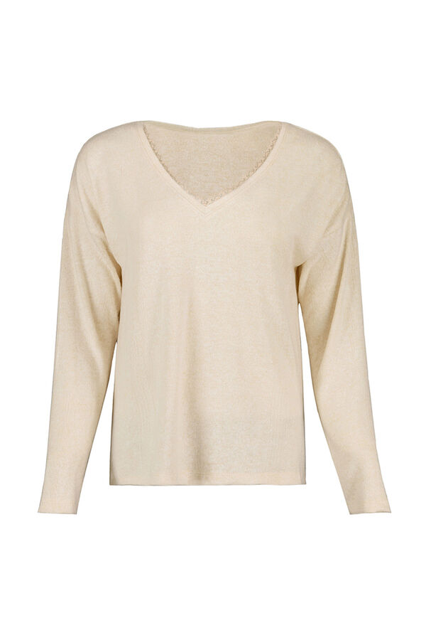 Springfield Camiseta Punto Cortado Lace nude