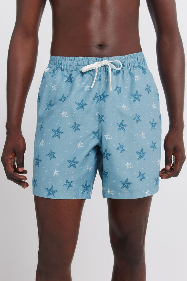 Springfield Fato de banho estampado de estrelas azul