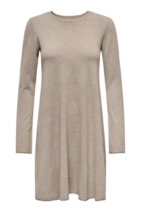 Only Vestido corto manga larga gris
