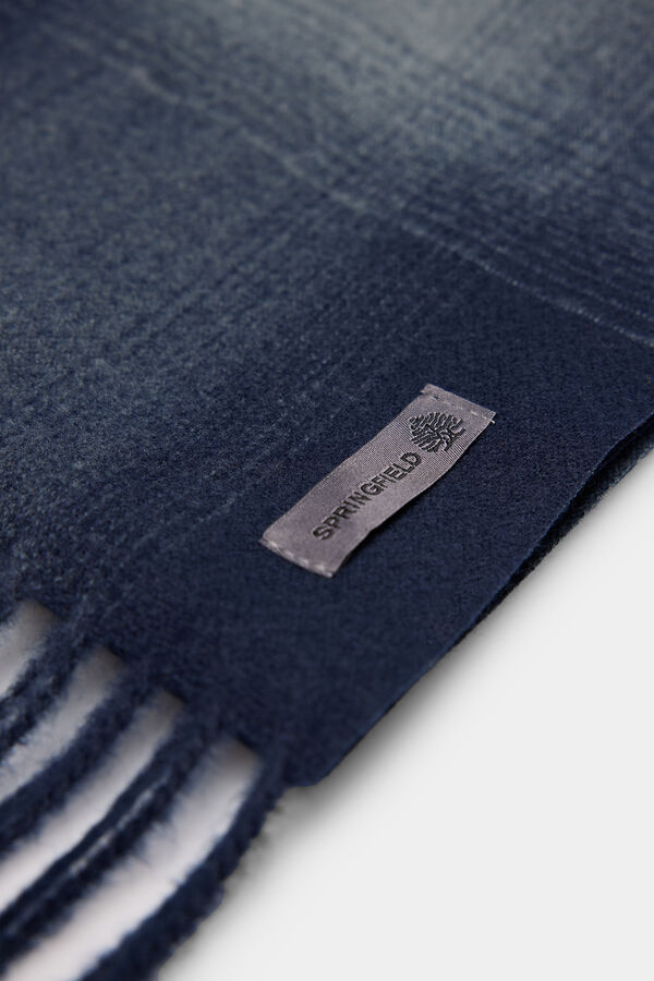 Springfield Bufanda cuadros difuminados azul