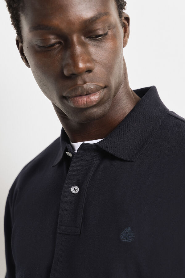 Springfield Polo b&aacute;sico manga larga Springfrield azul
