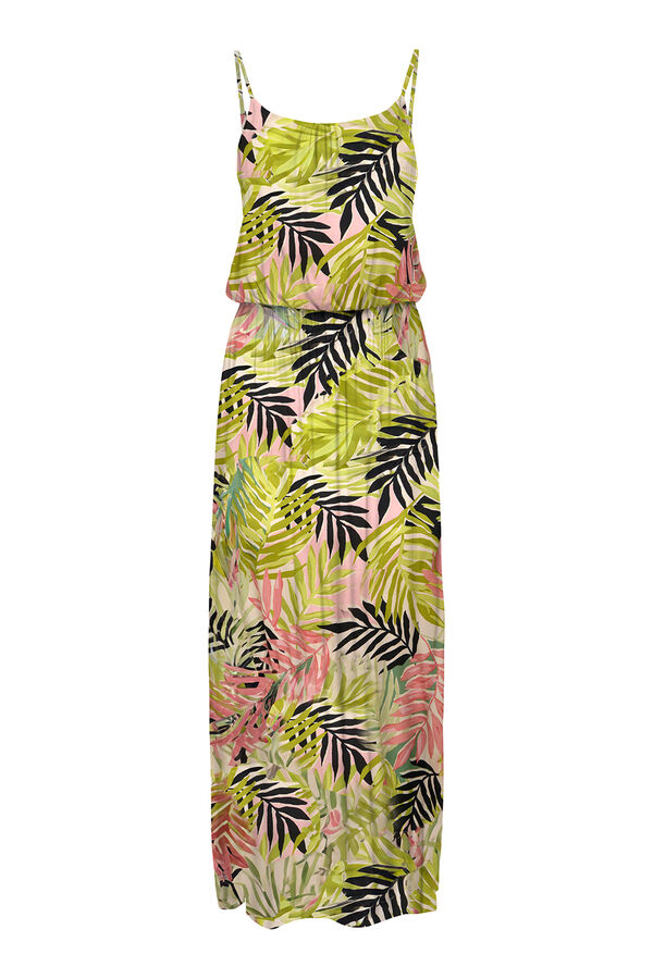 Only Vestido comprido com al&ccedil;as verde