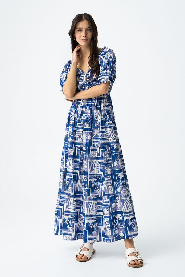 Tiffosi Vestido Estampado azul