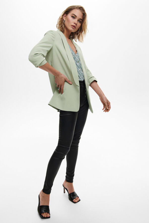 Only Blazer manga 3/4 con solapas kaki