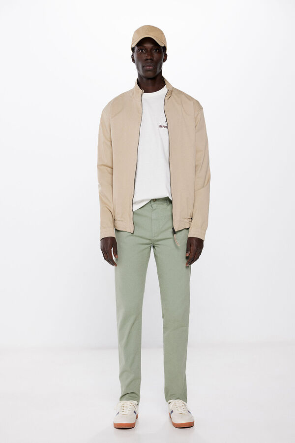 Springfield Cal&ccedil;as leves cor slim fit verde