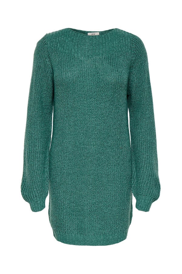 JDY Vestido corto punto gris