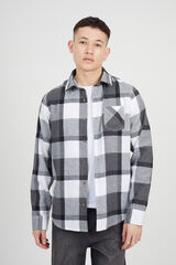 Brave Soul Camisa a cuadros gris
